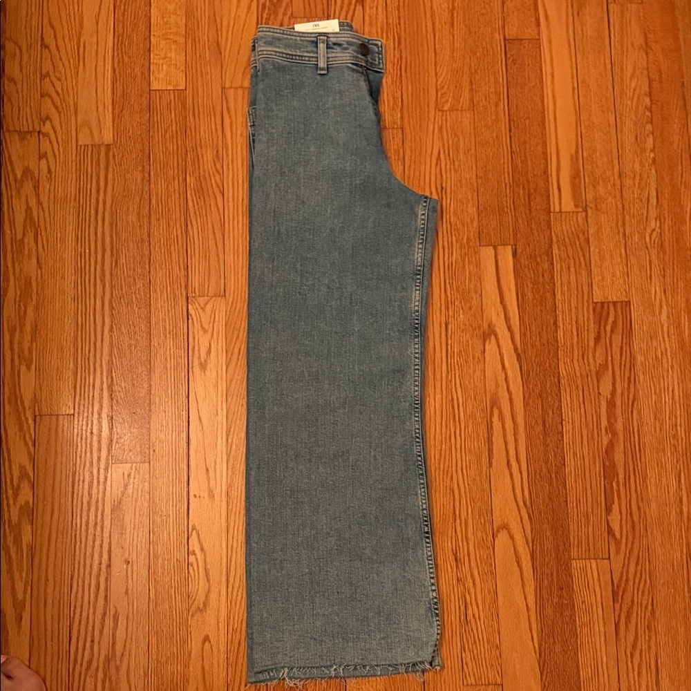 Zara Denim Flare Wide-Leg Jeans